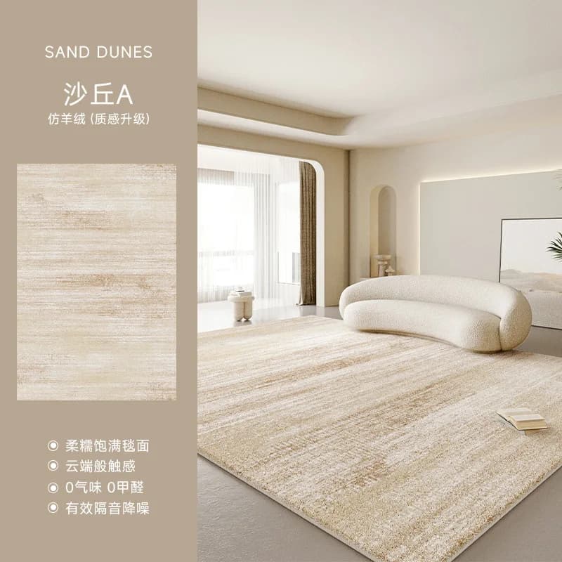 Tapis Shaggy Super doux en fausse laine, pour salon et chambre à coucher, Extra épais, antidérapant,