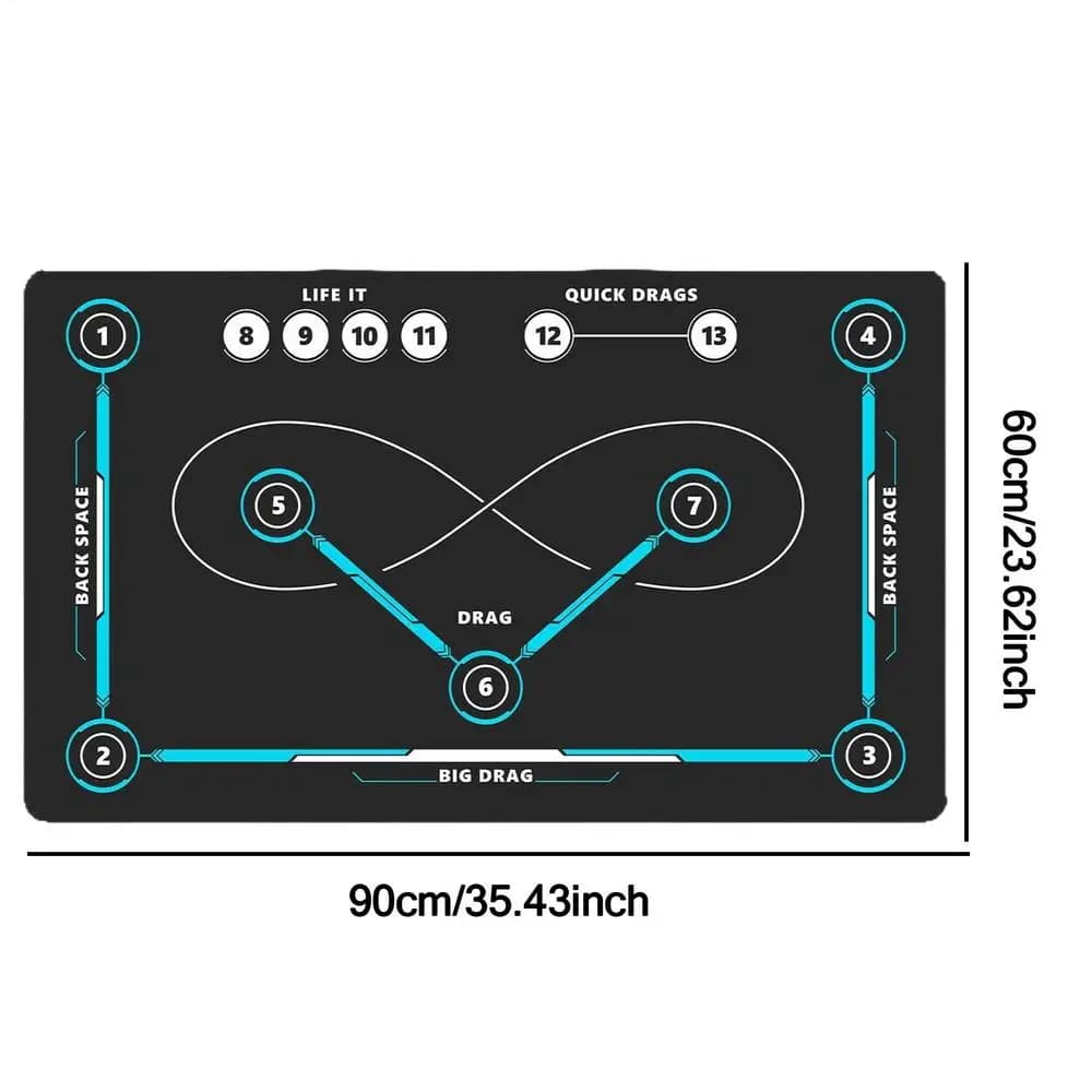 Tapis d'entraînement de hockey, intérieur/extérieur, silencieux, antidérapant, grand tapis de maniem