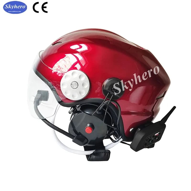 Casque de parapente Bluetooth, casque de parapente alimenté, EN966, BT-GD-K01, couleur noir, blanc, 