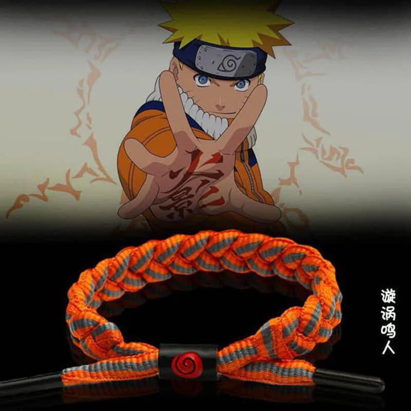 Naruto Anime Bracelet amoureux corde Cosplay Bracelet pour hommes femmes réglable Couple corde Sasuk