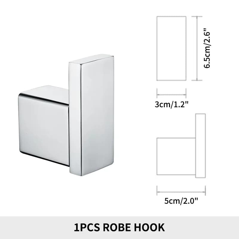 Accessoires de salle de bain en acier inoxydable : Étagère murale, Porte-serviettes, Porte-rouleau d