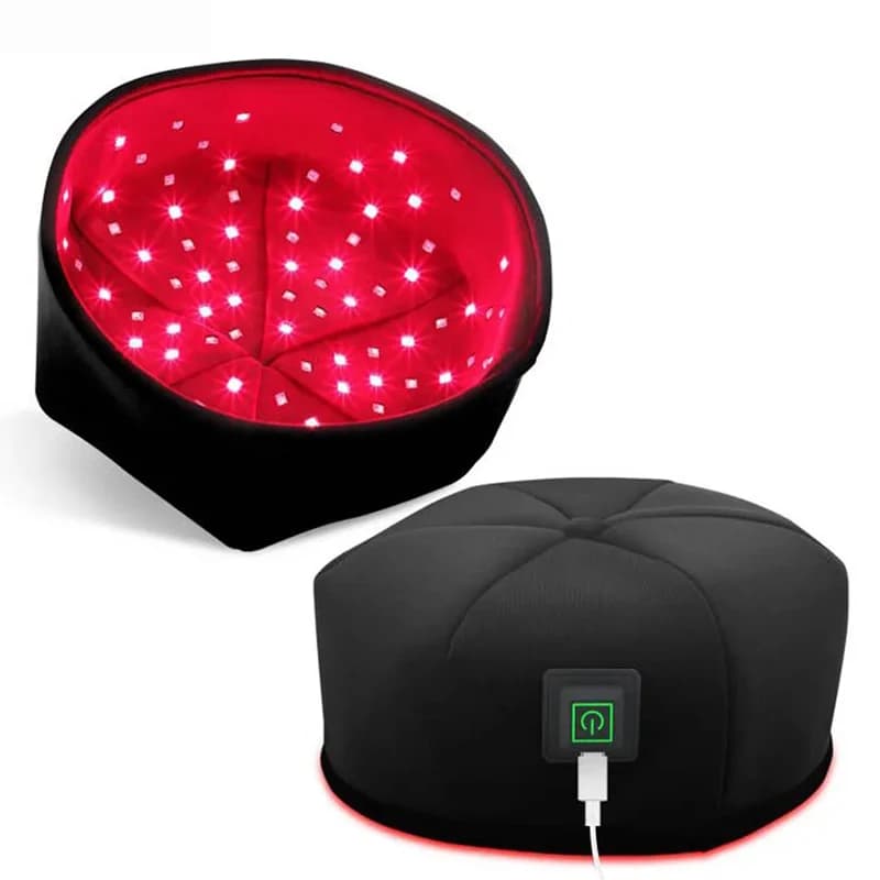 Casque de thérapie par lumière rouge et infrarouge proche à LED pour la croissance des cheveux, prév