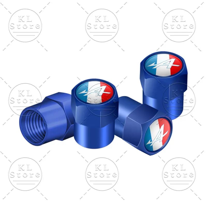 Bouchons de Valve de voiture avec Logo A Alpine, 4 pièces, roue en métal, tige d'air, couvercle de j