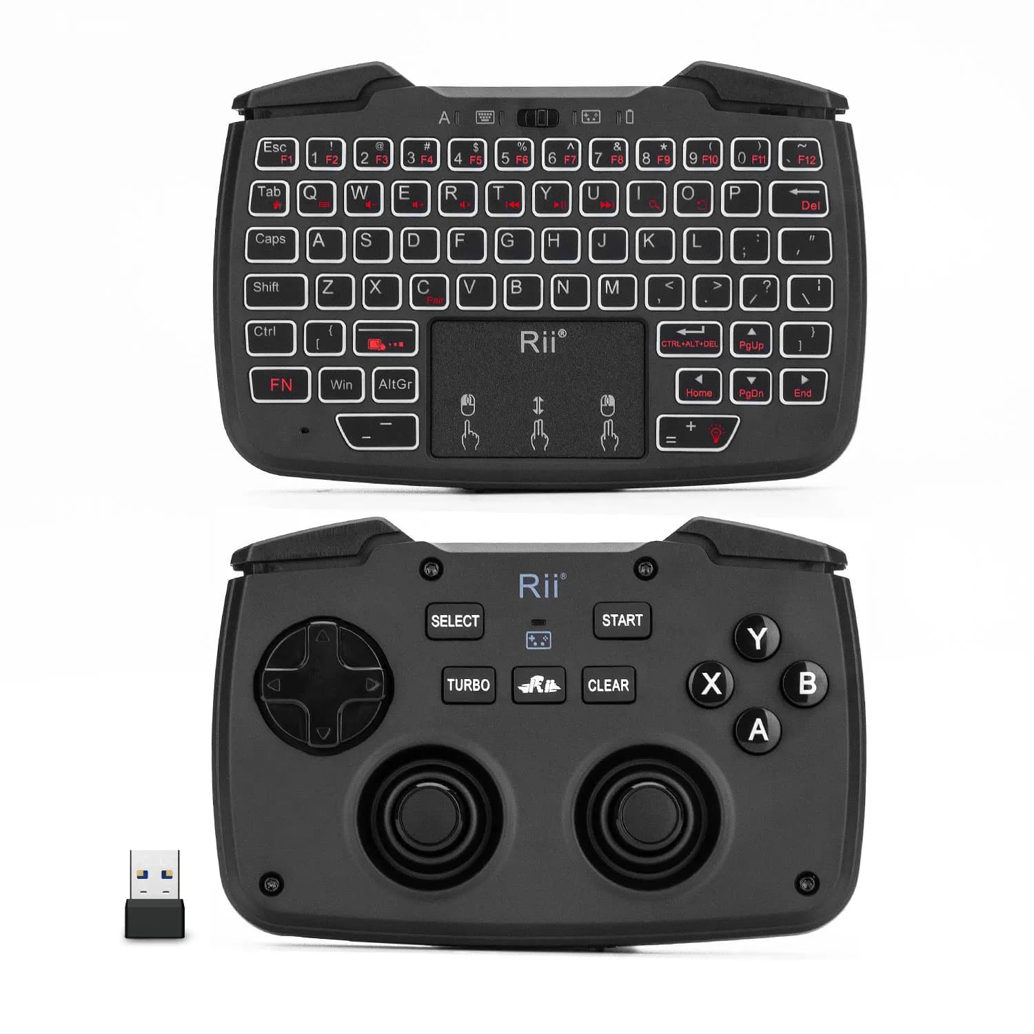 Mini clavier sans fil Rii RK707, manette de jeu portable et légère avec pavé tactile intégré, pour A
