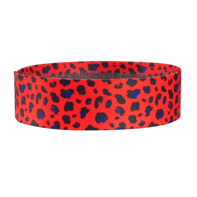 Bandes de fitness à imprimé léopard vert, accessoires pratiques pour yoga, pilates, équipement de gy