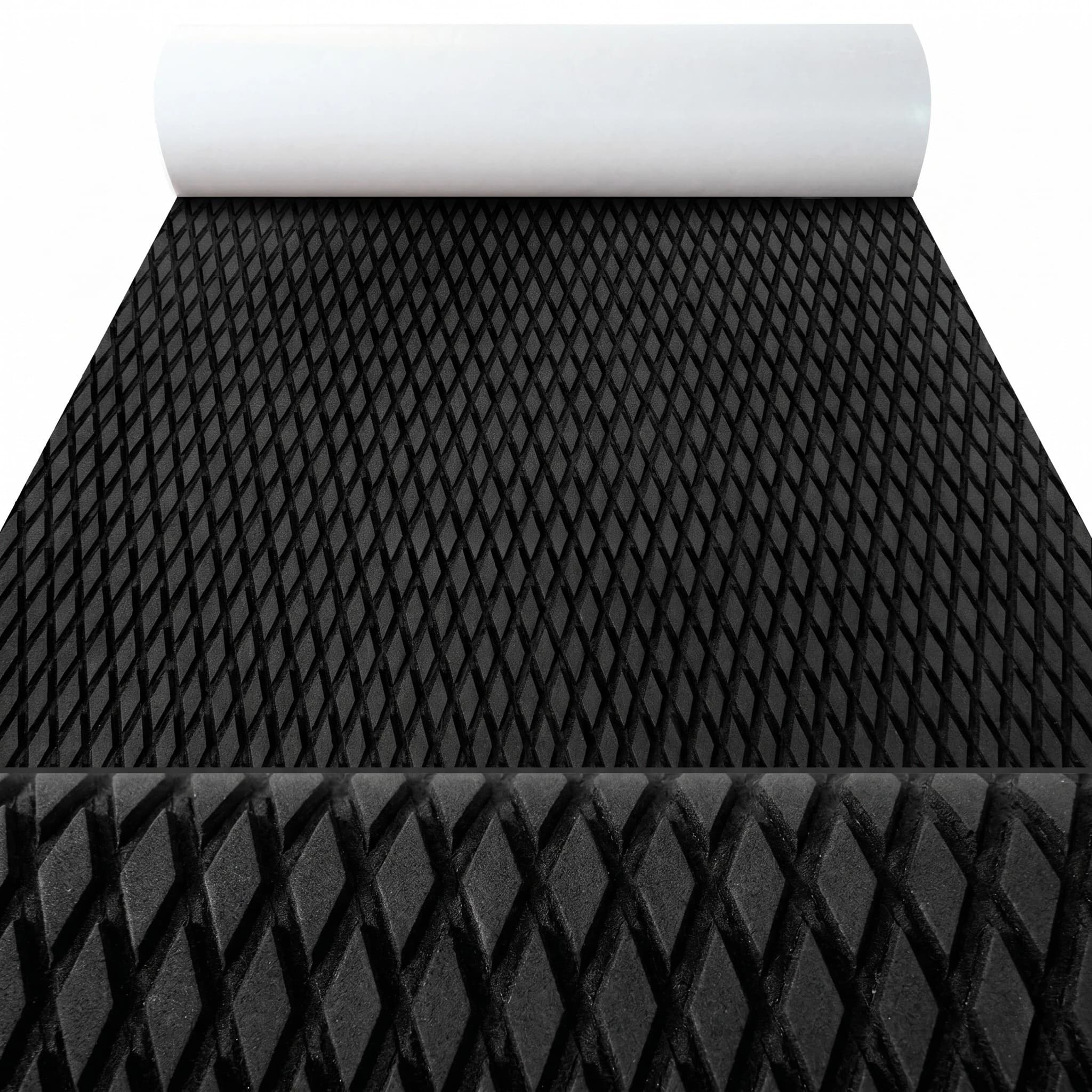 Tapis de pont de bateau en EVA 2400x550x5mm, antidérapant, motif diamant, pour jet ski, SUP, auto-ad