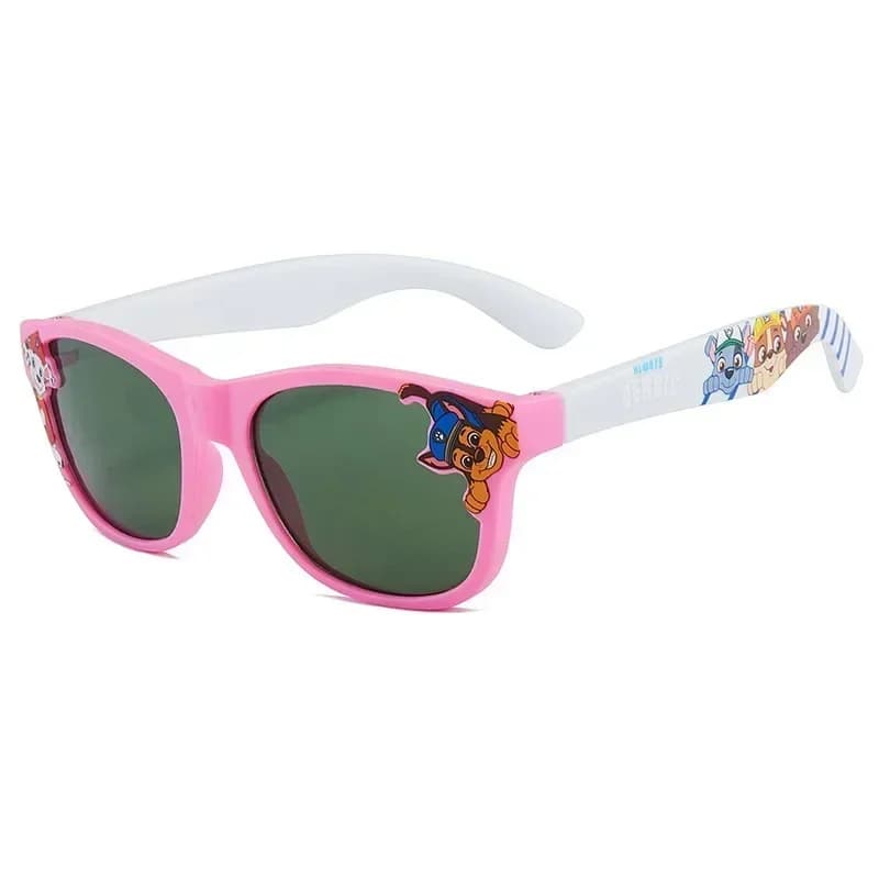 Lunettes de soleil pour enfants Dog Patrol Chase, teinte claire, en silicone souple, sécurité, dessi