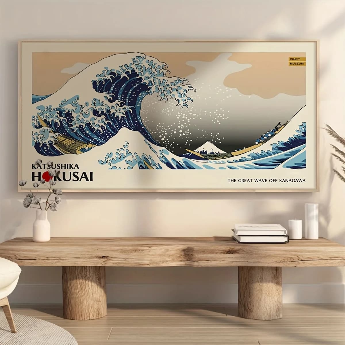 Hokusai Katsushika's The Great Wave Off Kanagawa - Impression artistique, affiche de scène océanique