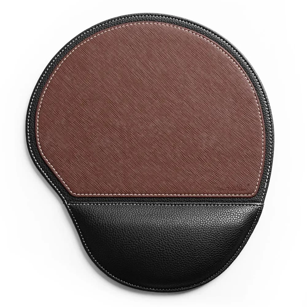 Tapis de souris repose-poignet antidérapant, ergonomique, en cuir, oreiller pour les mains, doux et 