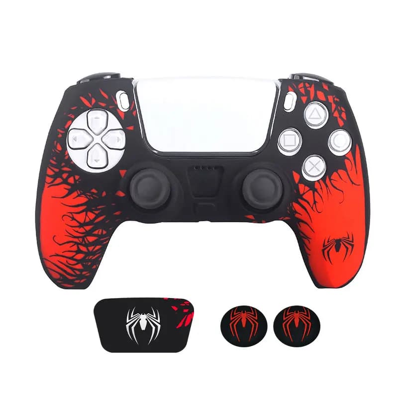 Coque en silicone souple pour contrôleur de jeu PS5, housse de protection Spider pour manette de jeu