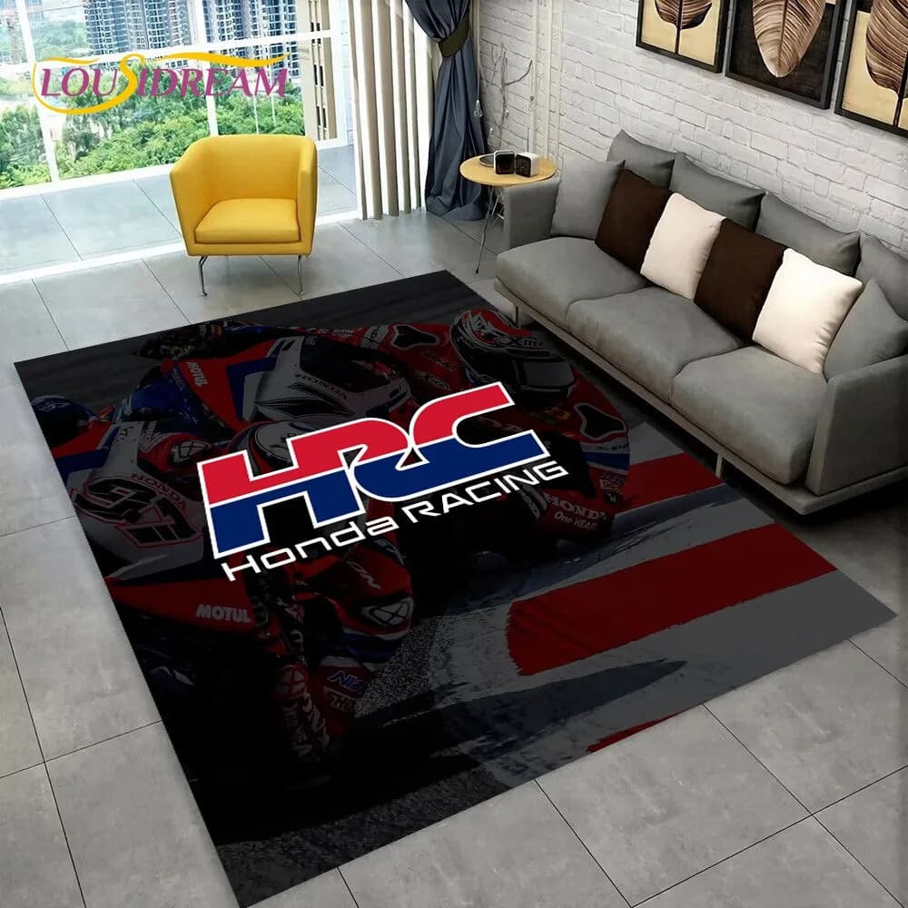 HRC Racing – tapis de sol HONDA 3D, antidérapant, pour salon ou chambre à coucher, pour canapé ou dé