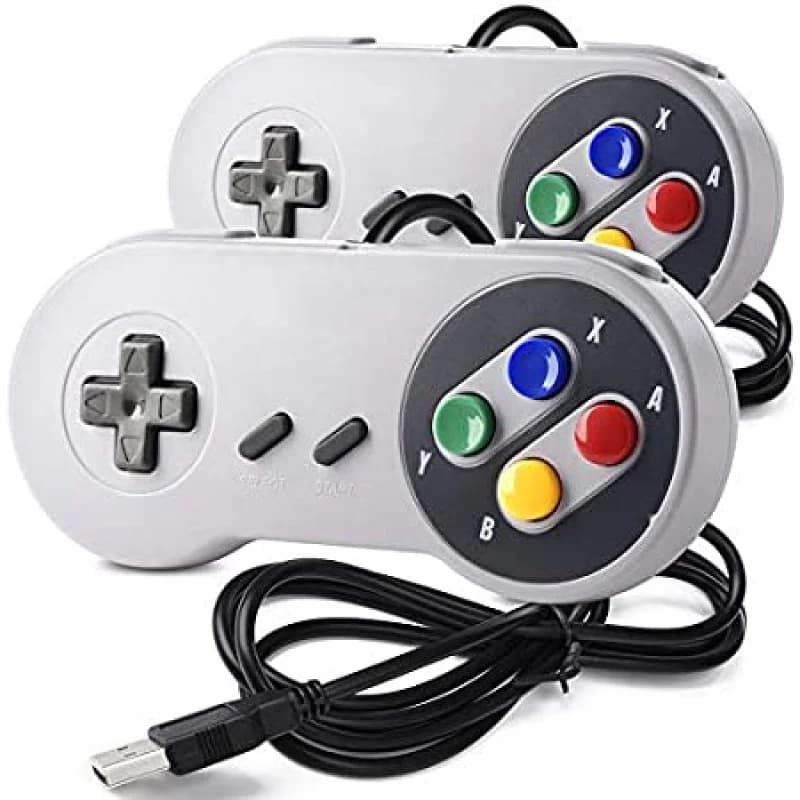 SNES/SFC contrôleur classique manette de jeu filaire contrôle 16 bits système de divertissement rétr