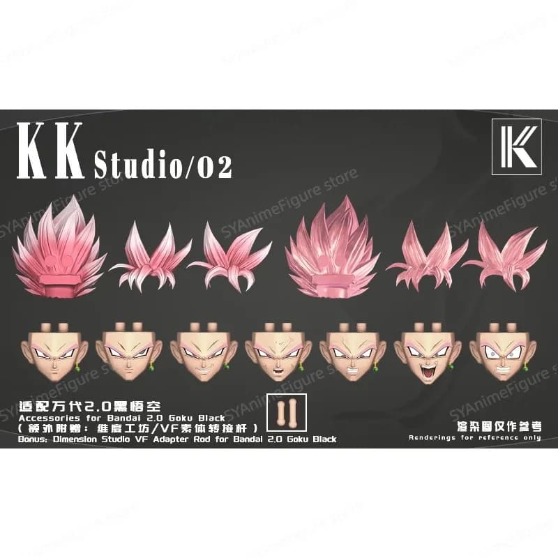 Pré-vente : Pack d'accessoires KK Studio Black Wukong adapté au Black Wukong 2.0 de Bandai, tige ada
