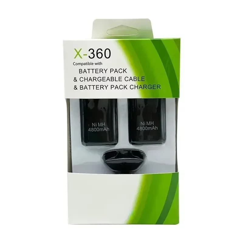 Batterie de manette de jeu 4800mAh, deux batteries rechargeables avec câble de chargeur pour contrôl