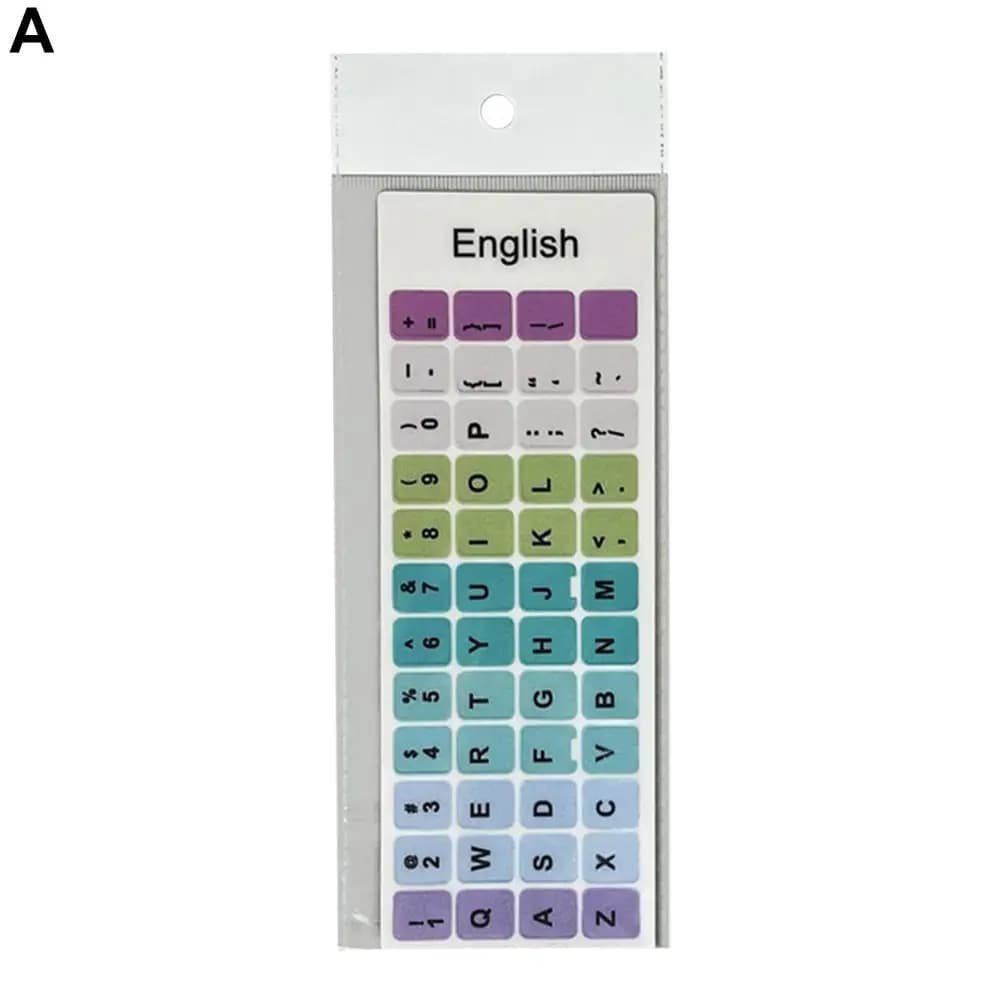 Autocollants pour clavier anglais d'ordinateur portable, autocollants pour touches de couleur Macaro