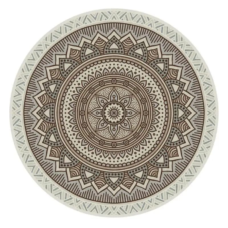Tapis rond en Imitation laine, bohémien, en Fiber Polyester douce, pour décoration salon chambre à c