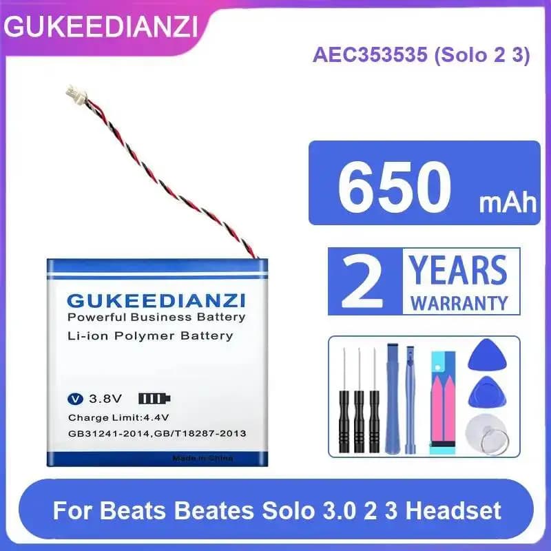 Batterie longue durée pour casque Beats Solo 3.0 2 3 AEC353535 650mAh