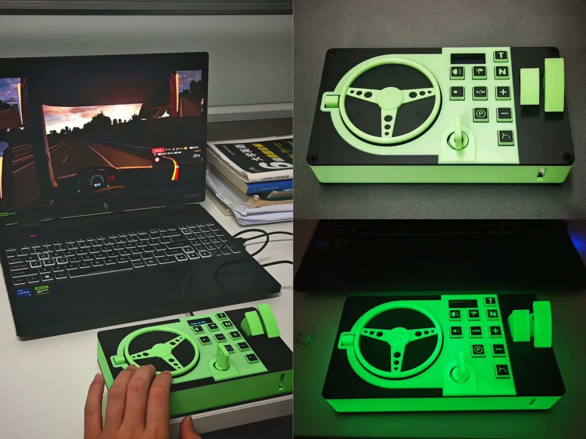 Portable 900 °   Simulateur de volant PAD900-F - Contrôleur de jeu portable pour simulateur de camio