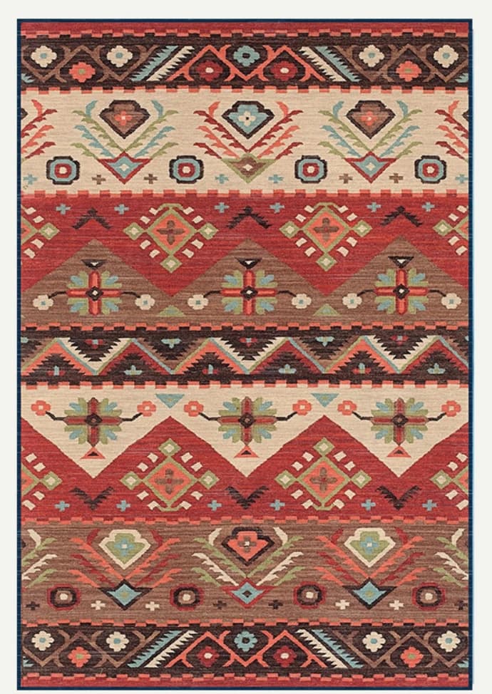 Tapis Design Vintage turc rouge pour salon, chambre à coucher, tapis de sol Boho lavable, décor sur 