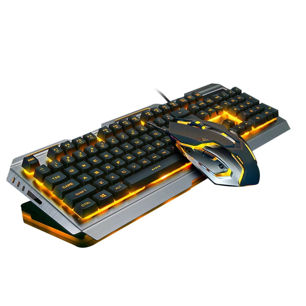 Clavier de jeu mécanique filaire, souris de jeu USB, rétro4.2 RVB, ordinateur, PC, ordinateur portab