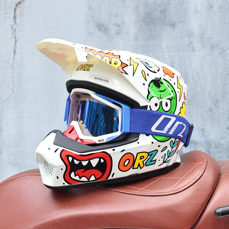Casque de moto tout-terrain casque intégral pour hommes et femmes rallye haute course VTT équitation
