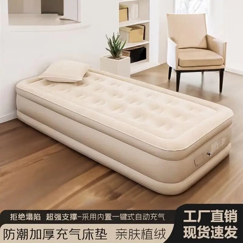 Lit de sol de camping pliable pour adultes avec matelas double, portable, en liquidation, économique