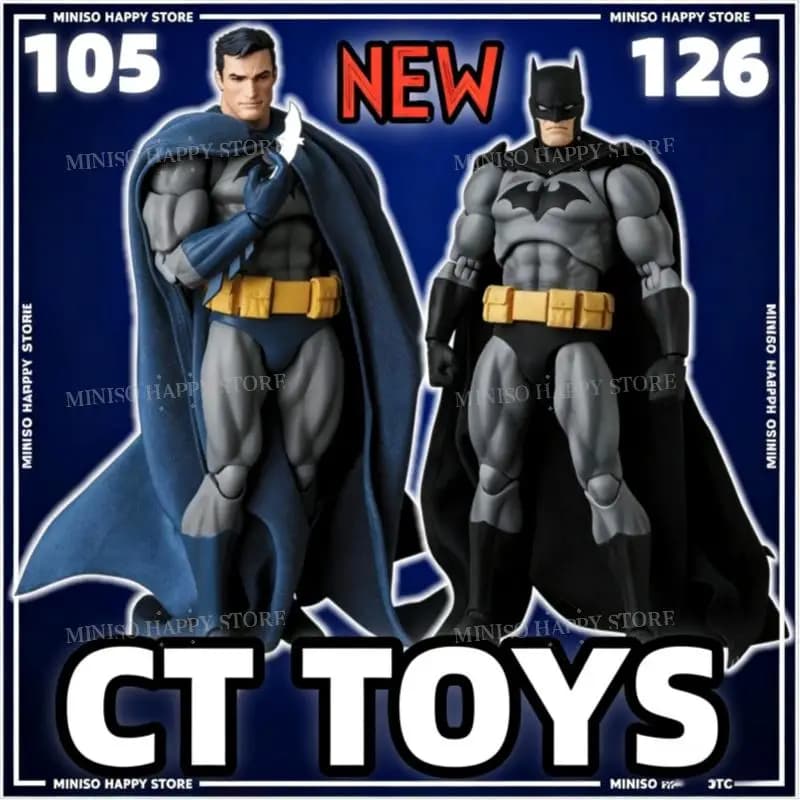 Ct Toys Batman Hush Version Bleue Mafex 105 Version Noire 126 DC Batman Anime Figurine d'Action Modè