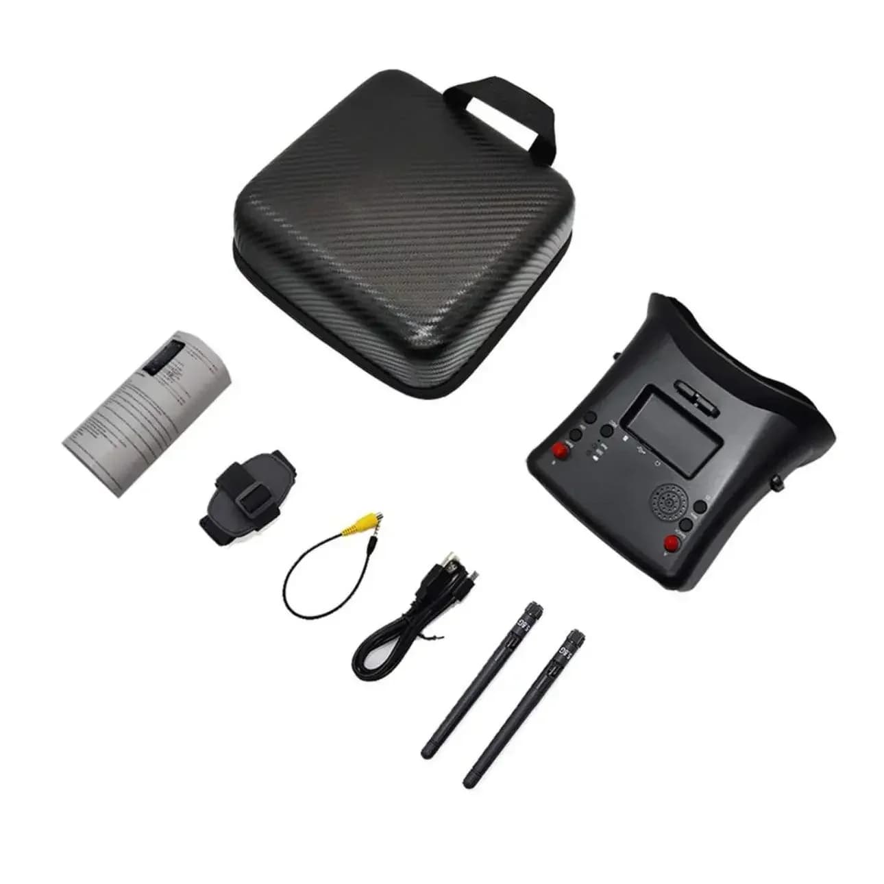 Lunettes FPV 5.8G LS-008D 4.3 pouces 40CH, Support DVR, double antenne, batterie intégrée 480x272, c