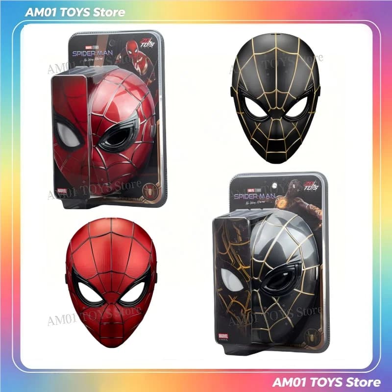Masque intégral Spider-Man rouge et noir, casque Spider-Man, accessoire de cosplay, costume de fête 