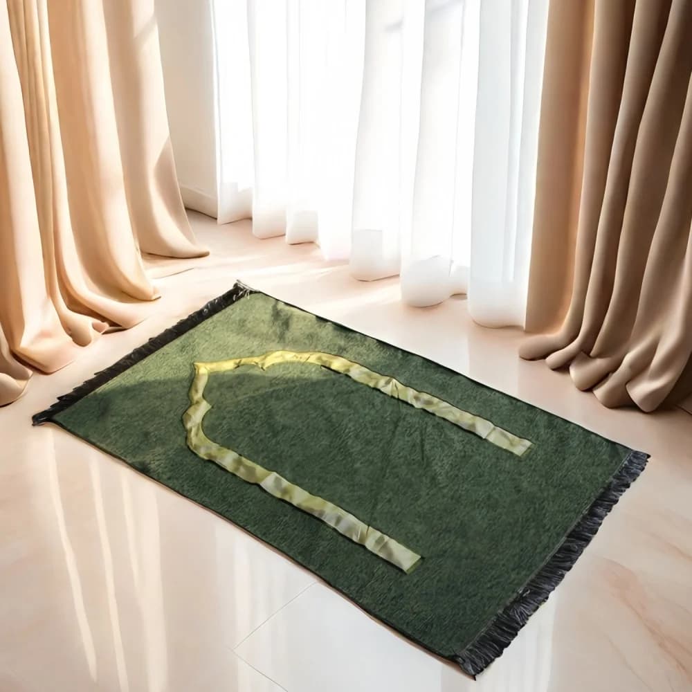 Tapis de prière musulman avec pompon, Ramadan Kareem, grand tapis de prière doux, rembourré, épais, 
