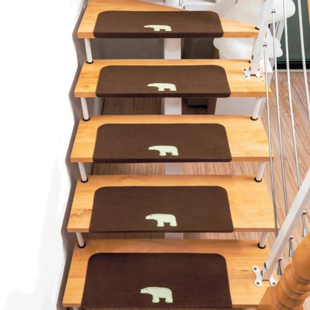 Tapis d'entrée décoratif antidérapant, absorbant l'eau, auto-adhésif, pour escalier, marchepied, tap