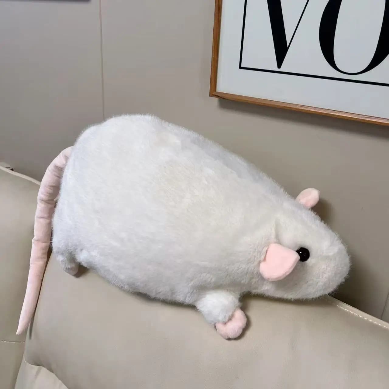 Poupée grande souris créative 40/55/90cm, en peluche, dessin animé, branche de fleur, Rat, figurine 
