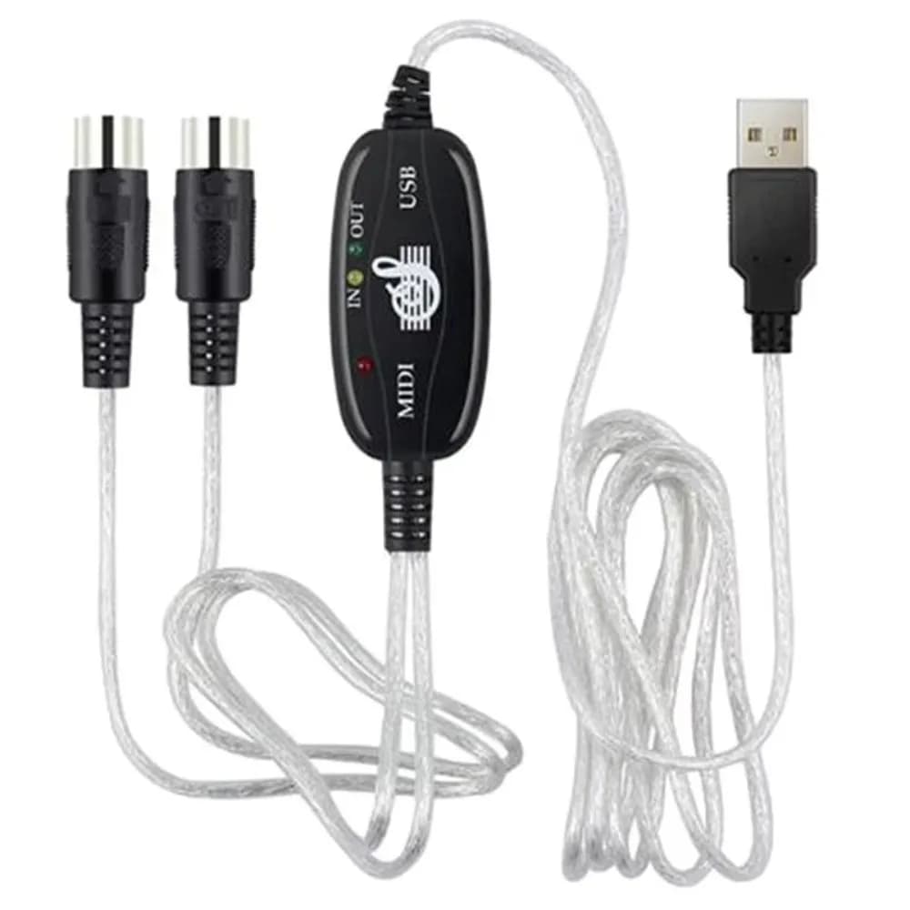 Convertisseur MIDI vers USB 5 broches, clavier Portable vers PC, câble d'interface MIDI, fournitures
