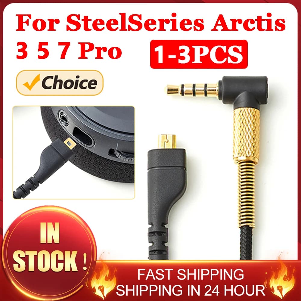 Câble audio pour casque de jeu pour SteelSeries Arctis 3, 5, 7 Pro, PS4, remplacement du téléphone d