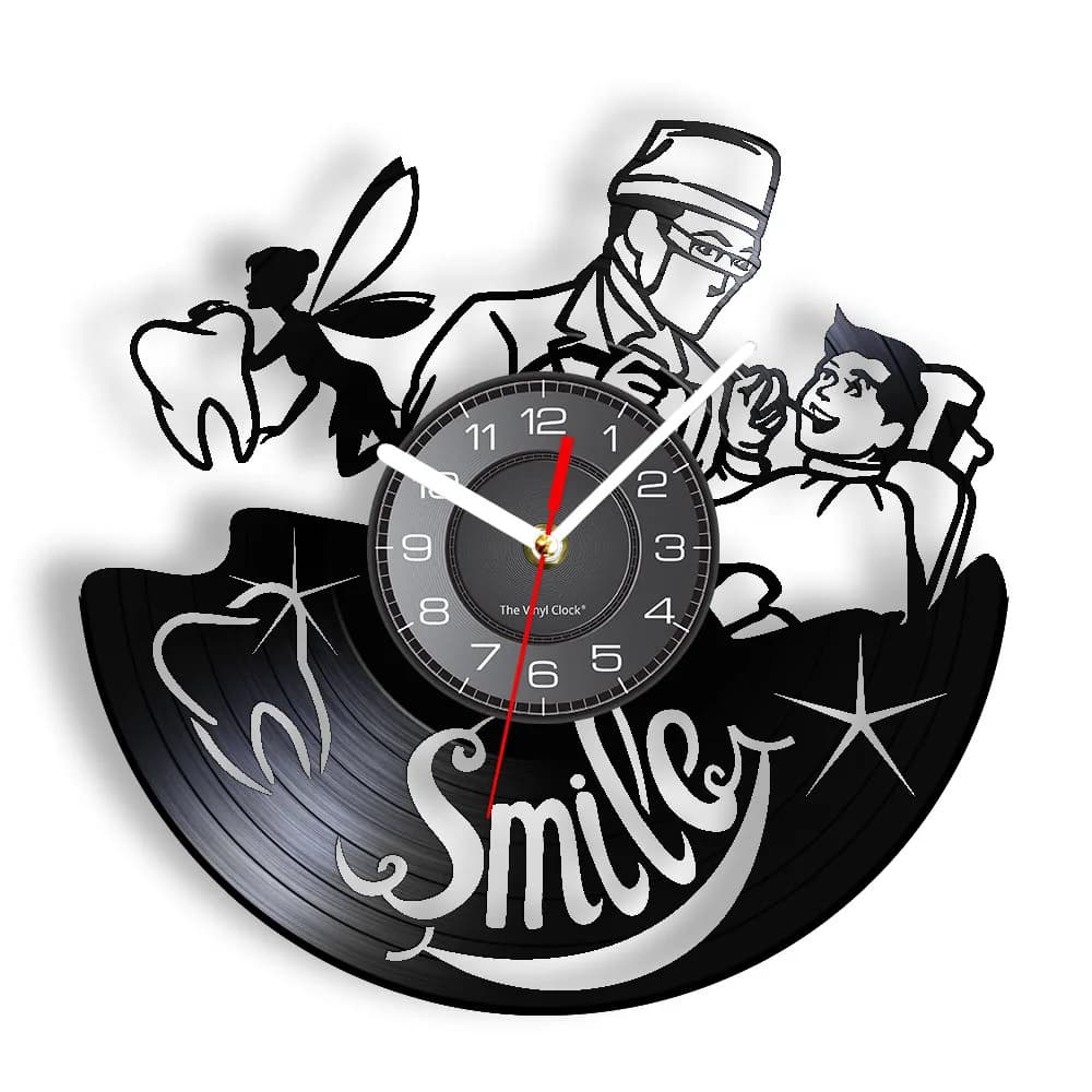 Horloge Murale Décorative en Polaire avec LED pour Dentistes, Accessoire de Clinique Dentaire, Servi