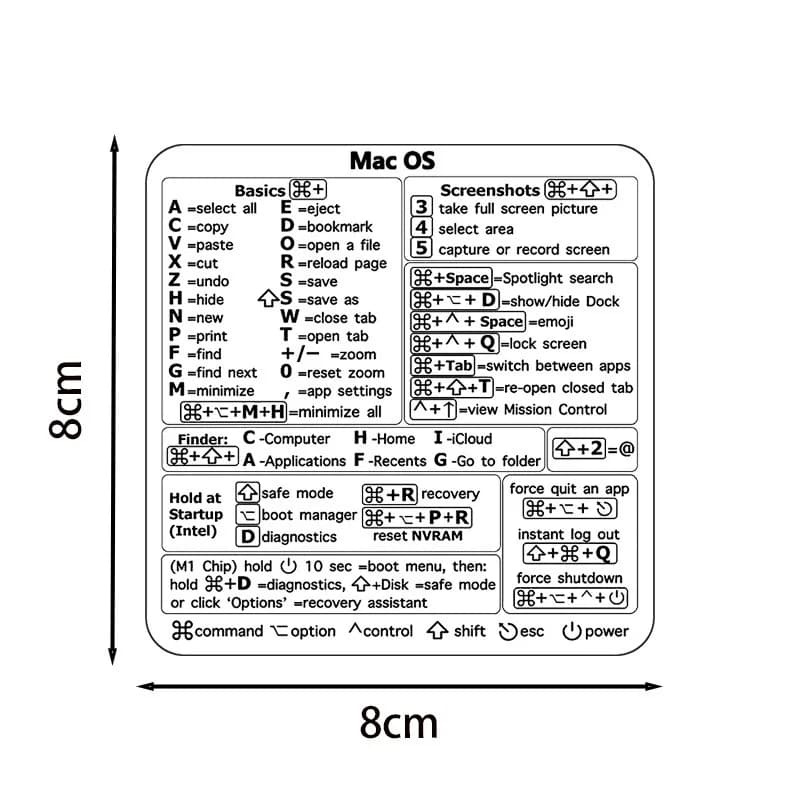 Autocollants de raccourci pour clavier Mac Windows, autocollants transparents Word Excel, lettre gra