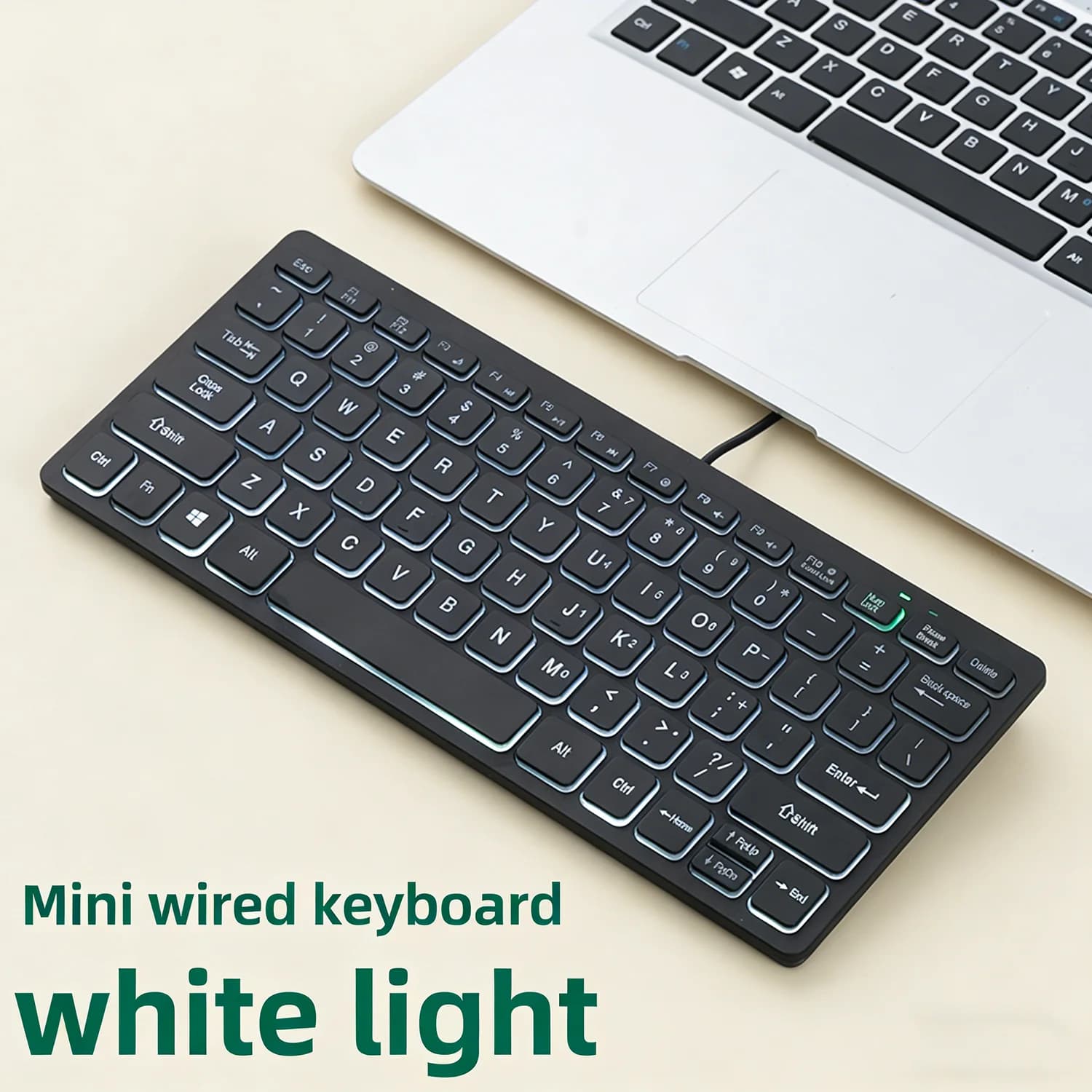 K1000 clavier filaire mince 78 touches Mini clavier rétro-éclairé rvb capuchons translucides touches