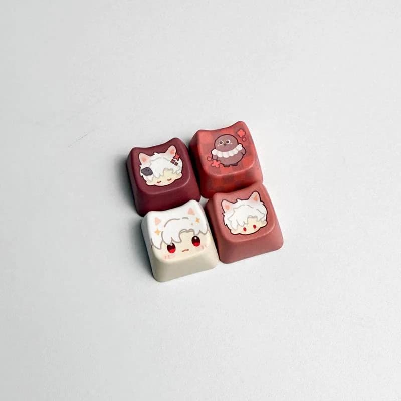 Keycap à thème de jeu Love And Deep Space, personnages Sylus Rafayel Aster Caleb Zayne, pour testeur