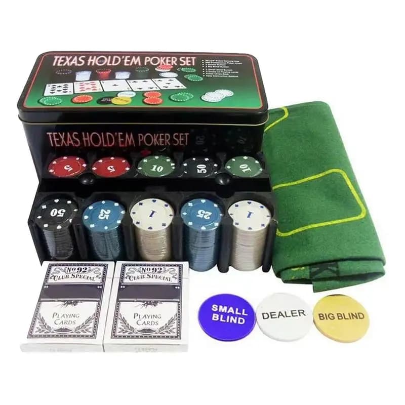 Ensemble de jetons de Poker pour Texas Hold, jeu professionnel multifonctionnel résistant à l'usure 