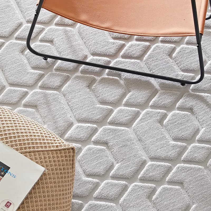 Tapis de salon crème style français, couleur beige, tapis de table basse, tapis de chambre moderne e