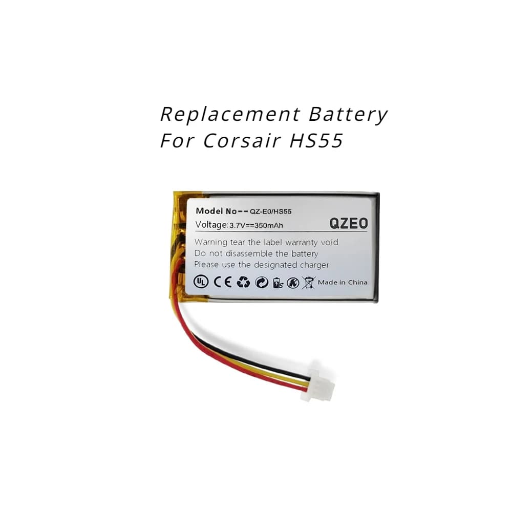 Batterie de remplacement pour casque sans fil Corsair HS55 HS80 Max
