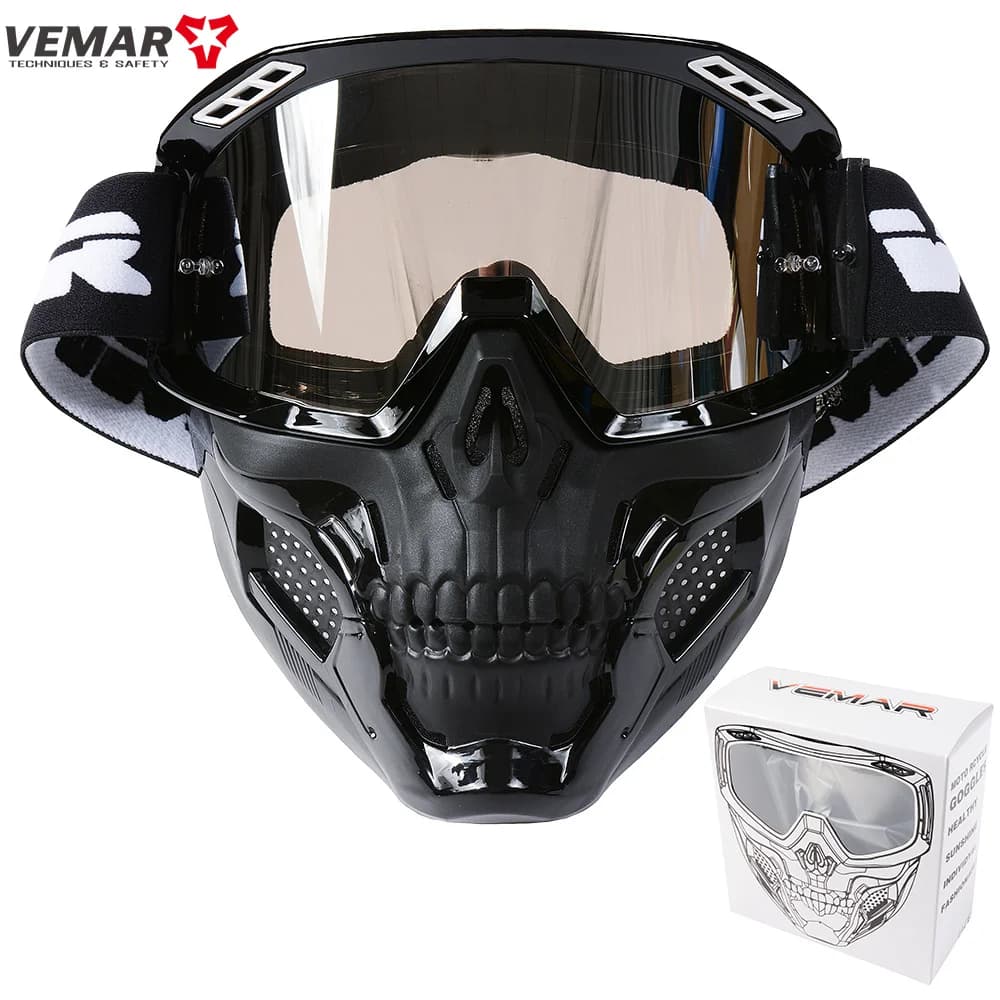 VEMAR détachable moto casque lunettes cyclisme lunettes homme coupe-vent anti-poussière Motocross ma