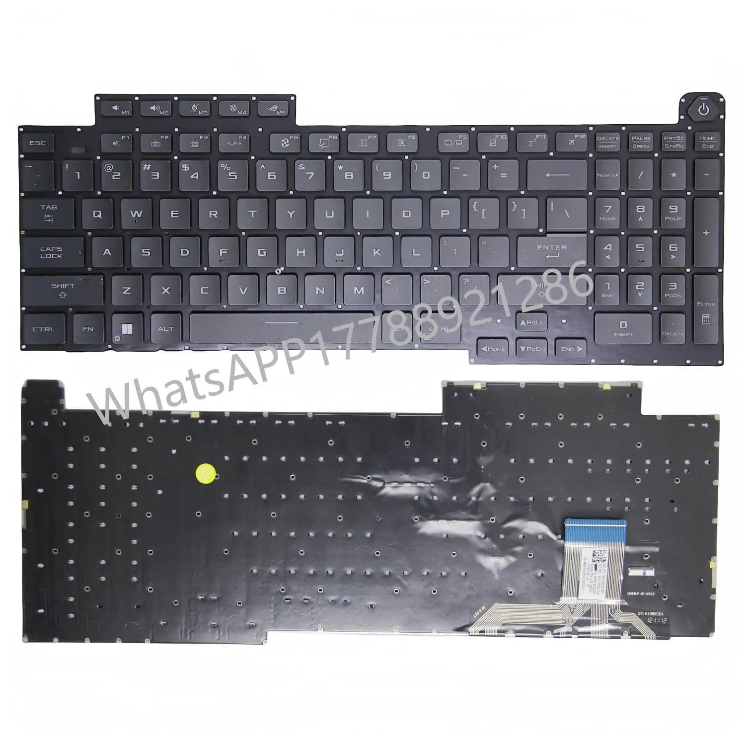 Clavier rétroéclairé US RU RGB pour Asus ROG Strix G17 G713 GL743 G713Q G713QY G713QE, rétroéclairag