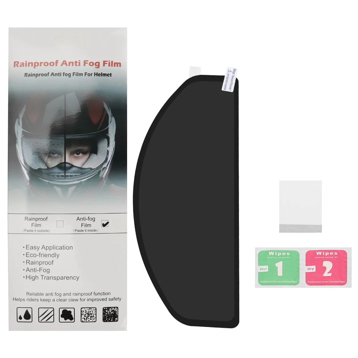 Film antibuée Anti-éblouissement pour casque de moto, Film de protection solaire universel pour casq