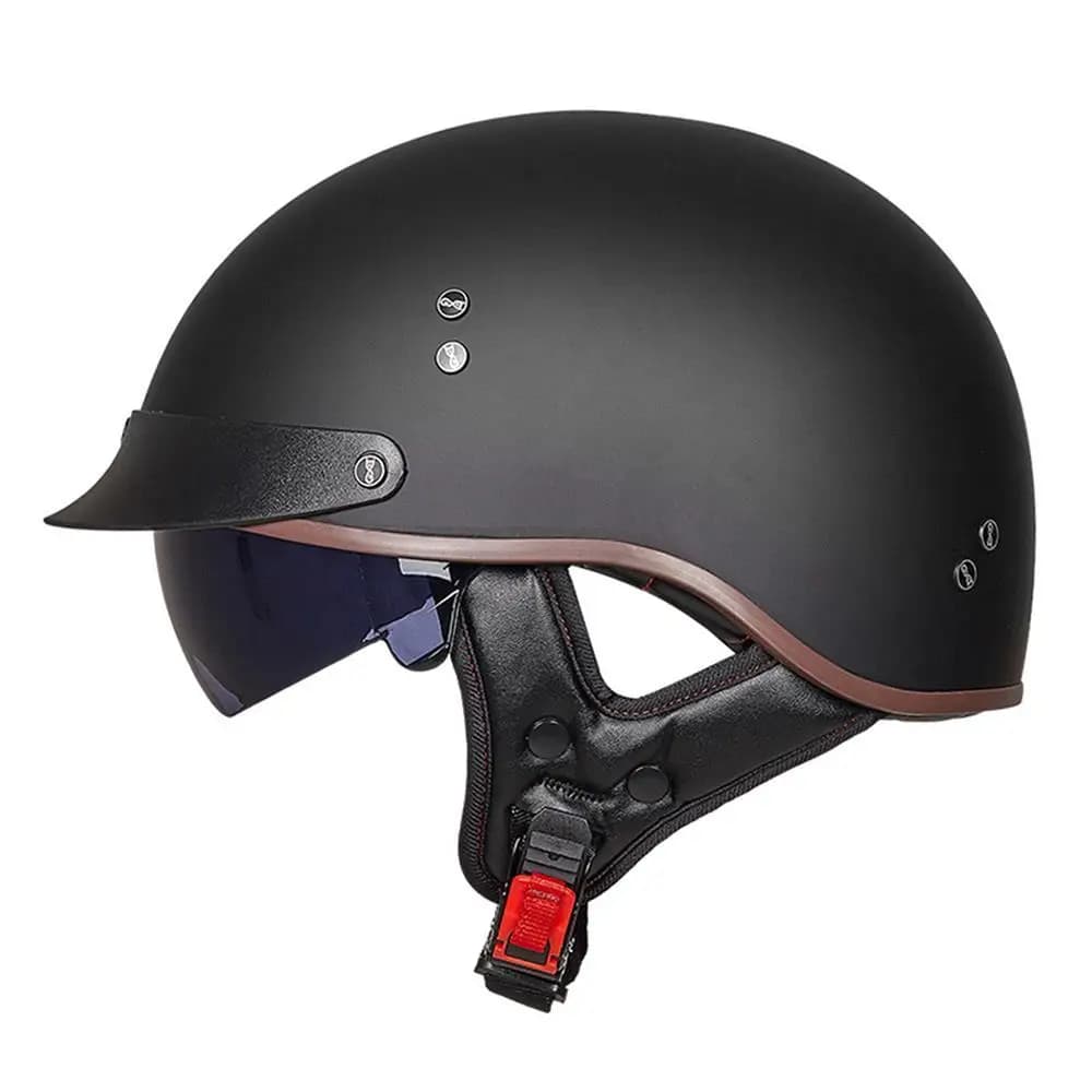 Casque De Moto Casco Moto demi-casque casque De Moto classique allemand rétro Certification DOT Capa