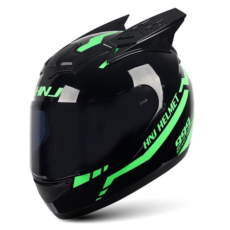 Casques de Moto personnalité corne casque de Motocross casque de Moto intégral respirant Casco oreil