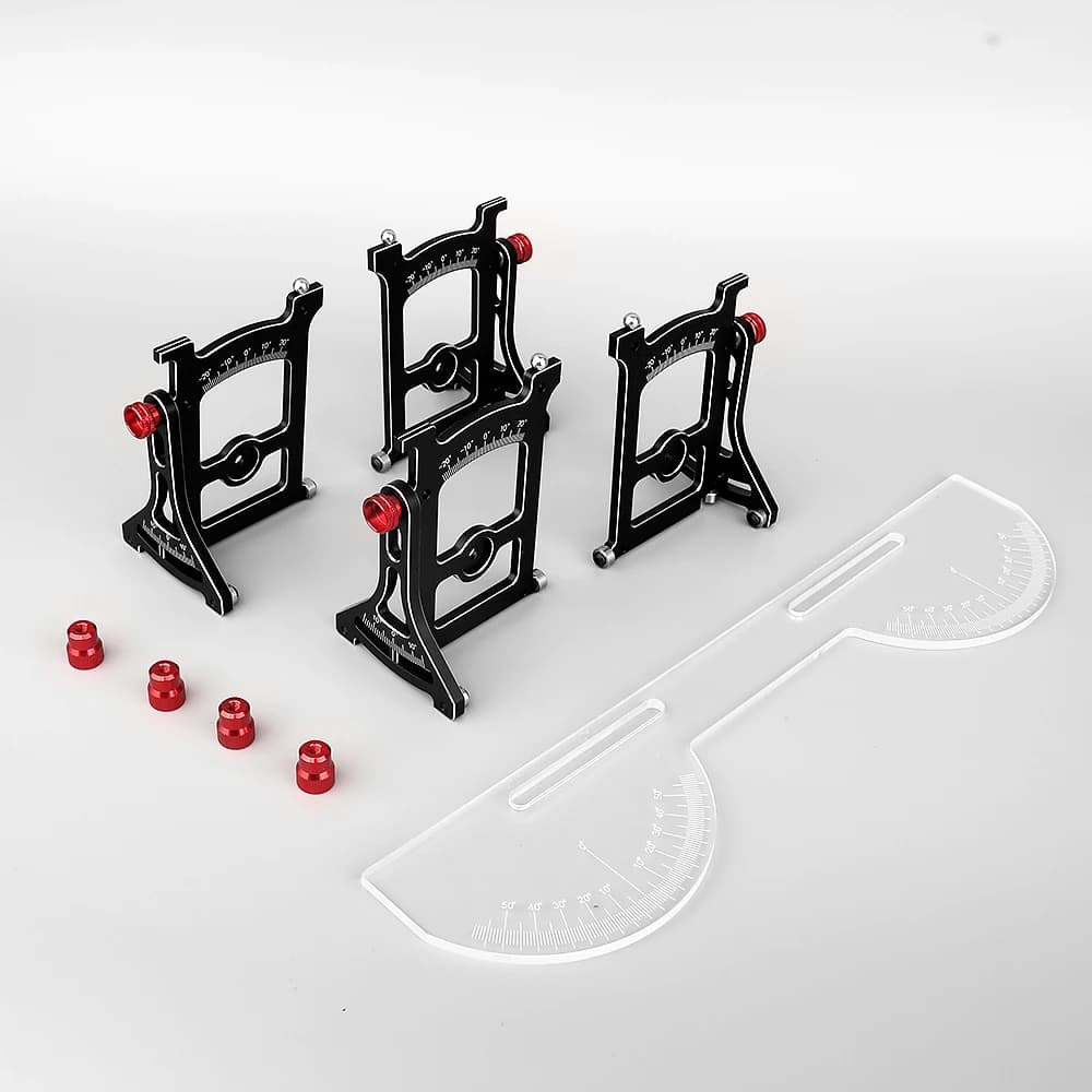 Système de configuration de châssis sur route en alliage d'aluminium RC, ensemble avec règle en plas