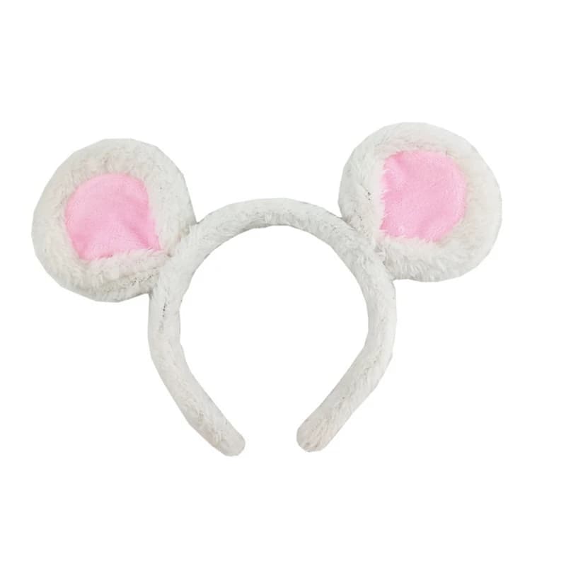 Y166 – bandeau oreilles d'ours en peluche, oreilles souris moelleuses, cerceau pour maquillage, Cost