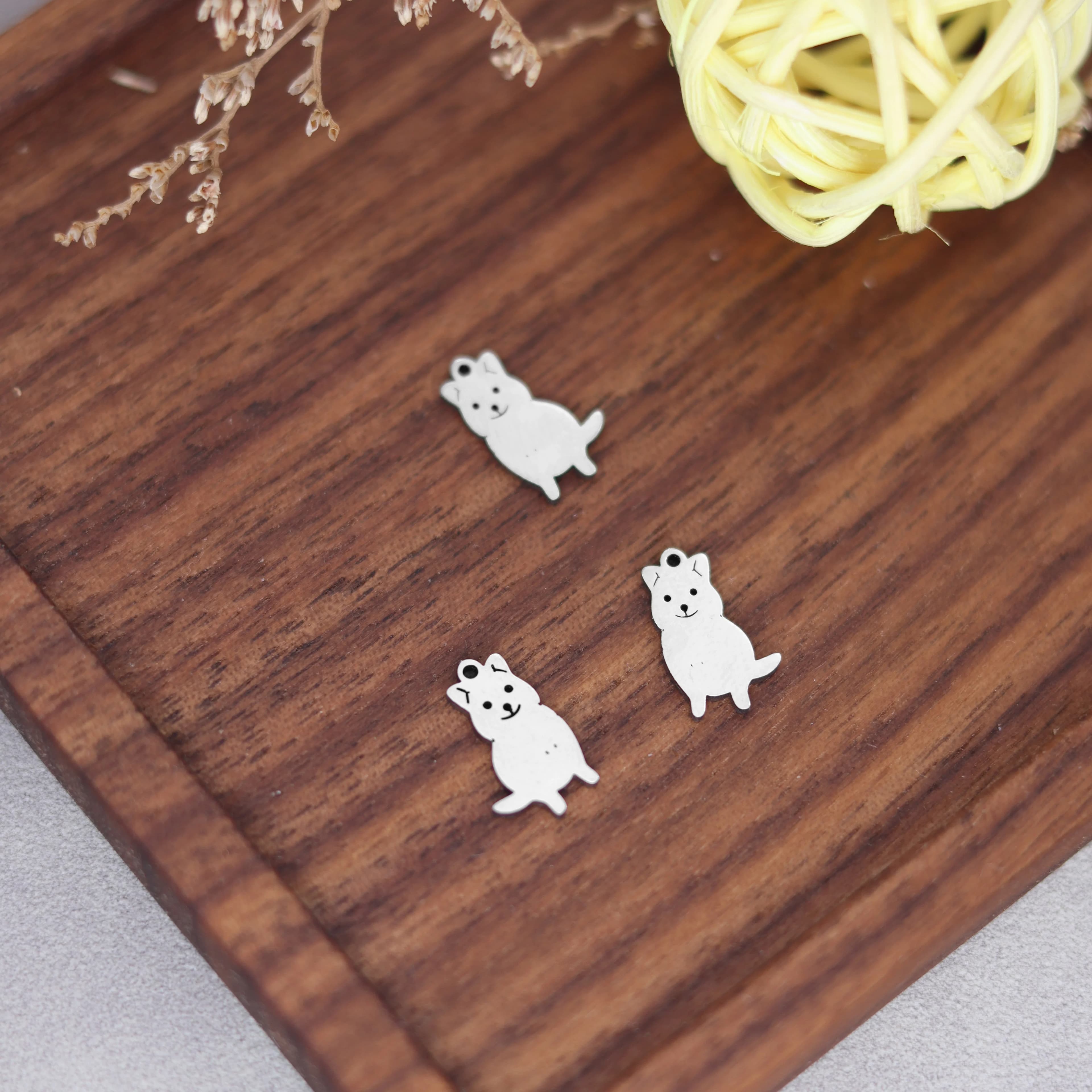 Tiny Quokka Australian Charms Pendant, Acier inoxydable, Accessoires pour bijoux, DIY Executive Tass