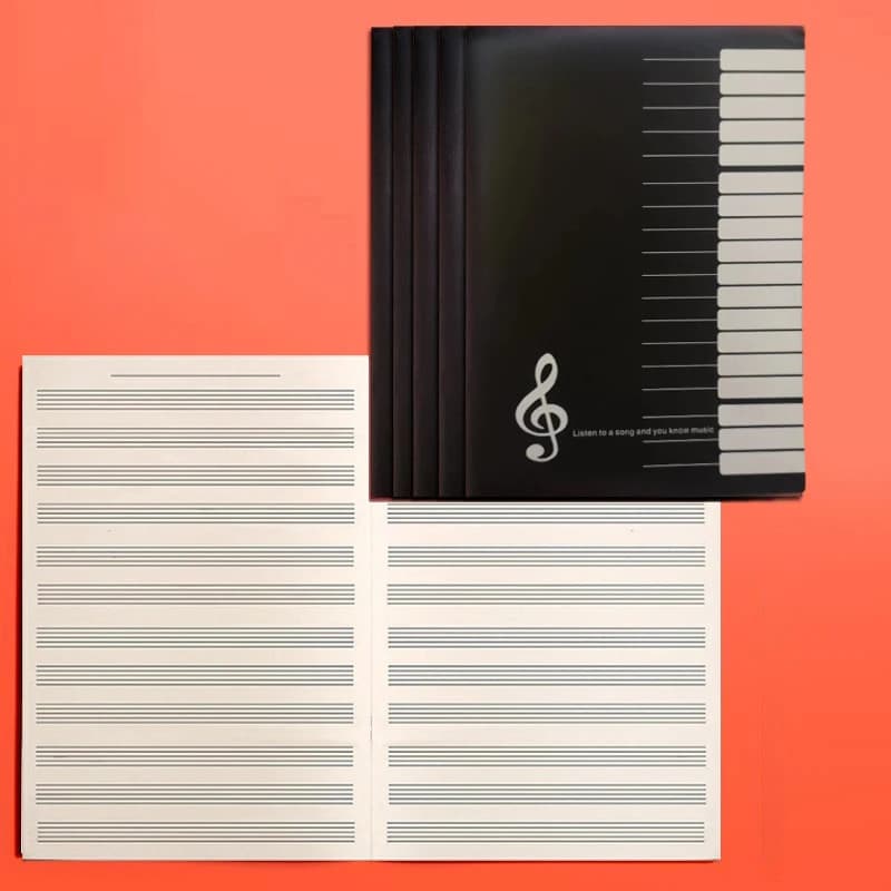 JEPiano-Cahier de musique avec clavier, bloc-notes scolaire, carnet de croquis de dessin, journal ét